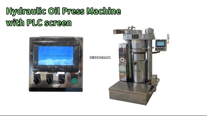 How to use CHOCOMACH's oil press with PLC screen？